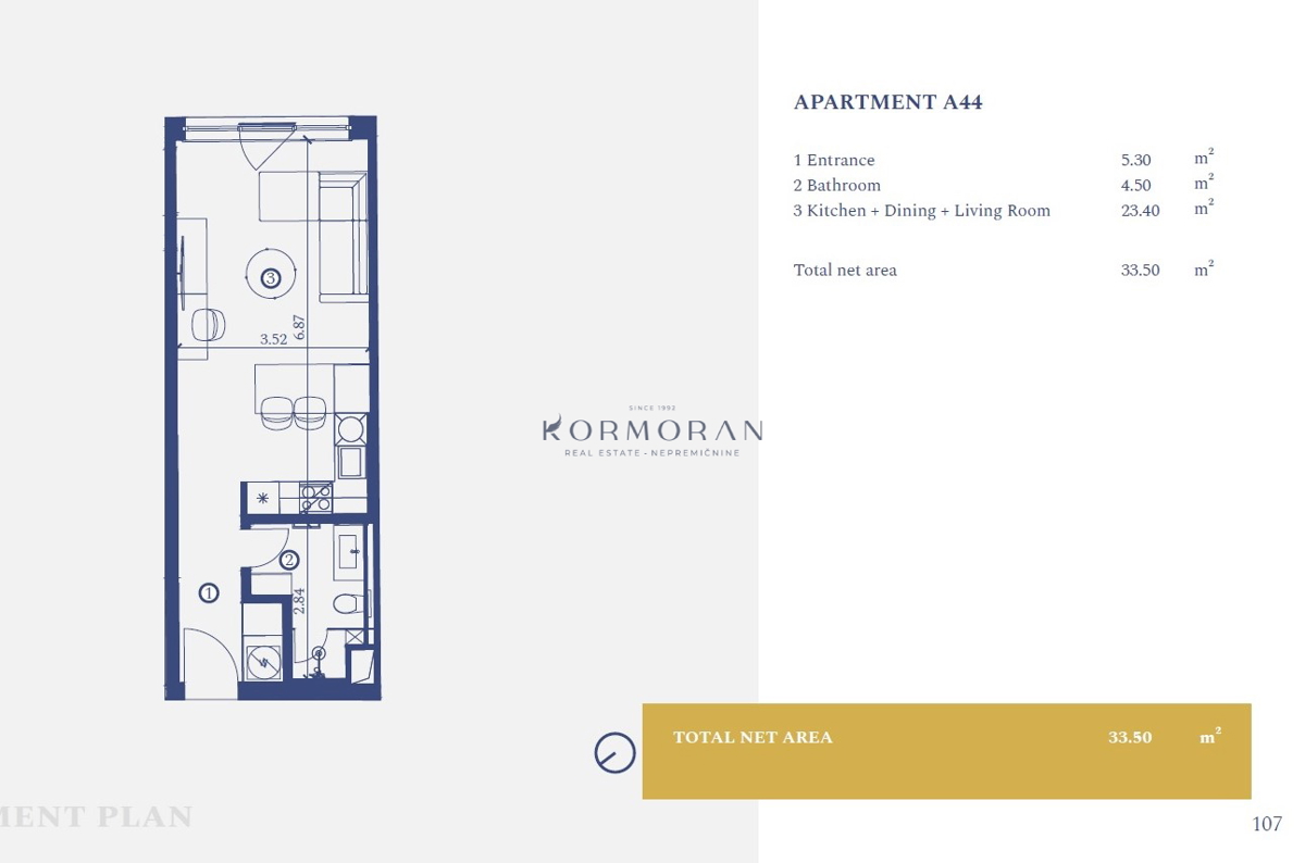 STUDIO APARTMA S POGLEDOM NA MORJE